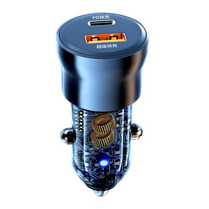 Trong suốt pd18w QC 3.0 LED hiển thị 30W nhanh chóng sạc Adapter hỗ trợ PPS fcp AFC qc4 + Thuốc lá nhẹ hơn Loại C xe sạc - Product Image 6