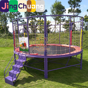 Grand <span class=keywords><strong>trampoline</strong></span> de maternelle, lit de rebond extérieur, équipement de terrain de jeu intérieur, aire de jeux carrée extérieure pour enfants - Product Image 2