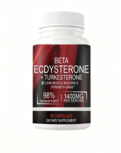 Özel Marka 1400mg %98 Beta Ekdisteron ve %20 Turkesteron Kas Kütlesi Gücü ve Protein Sentiz için 60 Kapsül - Product Image 1