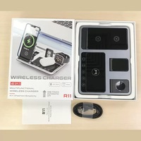 Best Verkopende 2025 3 In 1 Draadloze Oplaadstation Desktop Digitale Klok Telefoonstandaard Met Nachtlampje Draadloze Oplader