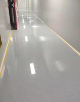 Peinture décorative pour sols en époxy aqueux à effet marbre avec sable coloré, résistante aux UV et à l'usure, pour usage intérieur