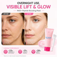 Masques faciaux Lance en marque propre PINK NAD+ & 13 TYPES de PEPTIDES Masque stimulant pour raffermir et lisser la peau Soin de nuit