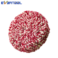 EVERTOOL Tampon de polissage en laine double face 7 pouces rouge et blanc, pour peinture automobile, élimination des rayures profondes, disque de polissage en laine