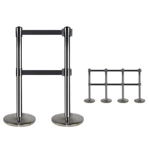 Support de file d'attente rétractable <span class=keywords><strong>amovible</strong></span> en acier inoxydable Traust barrière de <span class=keywords><strong>trafic</strong></span> poteau de barricade de contrôle de foule avec matériau métallique - Product Image 1