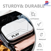 Étui rigide en EVA avec logo personnalisé, résistant aux chocs, imperméable en PU, pour accessoires électroniques, sac de rangement de voyage