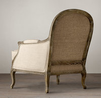 2024 KVJ-7608 chaise de canapé d'attente en tissu de bois sculpté de style français antique de Norvège