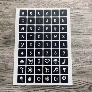 Plantillas Temporales Impermeables de Papel y PVC para Tatuajes, Pintura Facial y Corporal, Paquete de Plantillas para Adultos, Hombres y Mujeres, Uso Doméstico, Bolsa OPP - Product Image 4