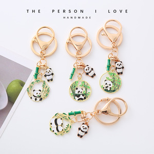 Dễ Thương Men Tre Lá Quà Tặng Keychain Trung Quốc Phong Cách Động Vật Gấu Trúc Keychain Vòng Chìa Khóa Cho Cô Gái Phụ Nữ Trang Trí - Product Image 1
