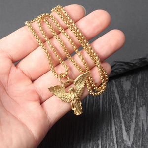 Collier pendentif <span class=keywords><strong>ange</strong></span> personnalisé en acier inoxydable 316L plaqué or 14k 18k pour femmes <span class=keywords><strong>et</strong></span> hommes, vente en gros - Product Image 2