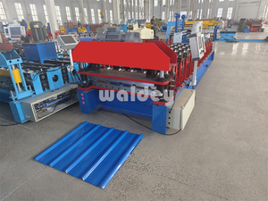 High Speed 0.7mm Metal Roof Corrugated <b>Sheets</b> Electric Cutting Rolling Forming Machine - Product Image 5