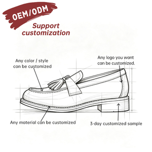 Mocasines de lujo para mujer de ante vacuno con borlas, puntera moc, costura tipo delantal, tacón apilado, estilo Quiet Luxury, Old Money, Dark <span class=keywords><strong>Academia</strong></span>, zapatos de diseñador - Product Image 3