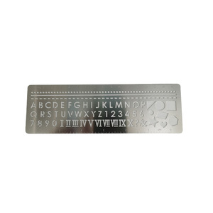 Regla de Acero Inoxidable Hengtaiwei de 15 cm con Números y Letras Grabados con Láser, Herramienta de Dibujo para Manualidades y Diseño - Product Image 1