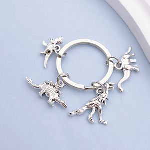 Llavero de Dinosaurio de Aleación de Zinc, Lindo Juego de <span class=keywords><strong>4</strong></span> Mini Dijes de Dinosaurio, Llavero de Moda con Animales para Bolsos, Carteras y Accesorios para Llaves de Coche - Product Image 2