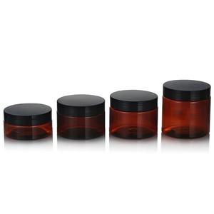 Frascos Cosméticos de PET Ámbar de 50ml-500ml para Crema Facial y Manteca Corporal - Tapa de Rosca de Plástico - Product Image 1