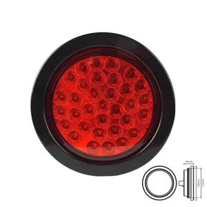 New Products 2024 12v 24v Truck Tail Light Ip65 Waterproof Round 4 Inch Led Tail Lights For Trucks Trailers