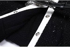 AIMEISI Trendy <strong>Sequins</strong> Embroidery Cardigan Pencil Skirt <strong>Two</strong> <strong>Piece</strong> Women Knitting <strong>Set</strong> Elegant Women's <strong>Set</strong> - Product Image 4