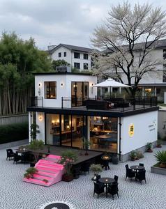 Casa Contenedor de Acero de Dos Pisos, Duradera, de 20 Pies, Diseño Moderno de Mediados de Siglo, Transpirable, para Hoteles de Alta Gama, Escuelas de Vacaciones, Centros Comerciales, Parques - Product Image 3