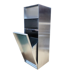 Dual-tier thép không gỉ nhà vệ sinh thùng rác có thể với vô hình tường lưu trữ Niche góc gắn phòng tắm mô hộp - Product Image 1