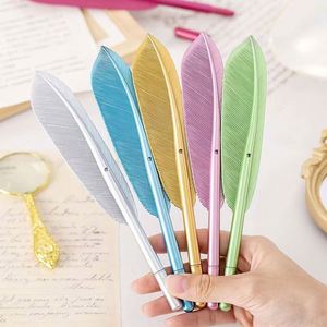 Wholesale High Quality Plastic With Red Pink Goose Feather Quill 1.0Mm Sports Logo Writing Promotional Ball <b>Pen</b> - Product Image 3