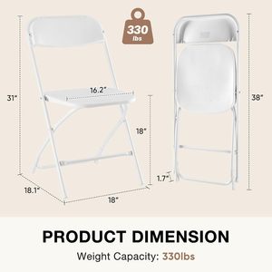 Landsing Großhandelspreis Outdoor Kunststoff Klappstühle für Party und Garten Stapelbare Tragbare Klappstühle - Product Image 6