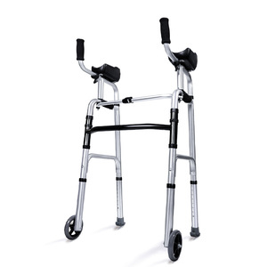 Lefkae Walker <b>Rollator</b> Aluminum Alloy 4.2kg PU Armrest Adjustable Height For Elderly Rehabilitation Support - Product Image 5
