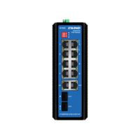 EWIND EW-PIS1712-8FE Switch PoE Industrial Inteligente con IA de 8 Puertos y 100M, con 2 Puertos SFP Combo Gigabit Uplink, WatchDog, VLAN, SNMP, QoS, para Exteriores