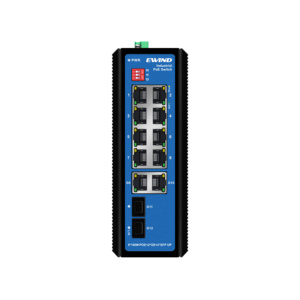 Switch PoE intelligent industriel 8 ports 100M avec 2 ports combo Gigabit Uplink SFP, Watchdog, VLAN, SNMP, QoS, pour extérieur - Product Image 1