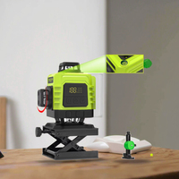 Niveau laser vert 16 lignes 2 piles au lithium précision de 2mm support de fenêtre réglable pour construire une image suspendue nouveau