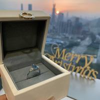 Bague de fiançailles et de mariage en or massif 18 carats avec diamant de laboratoire bleu vif fantaisie taille radiant 1 ou 2 carats D VS1, certifié IGI