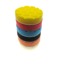 Outils abrasifs de 3 pouces (75 mm), tampons de polissage en mousse à fixation par crochet et boucle, tampons de ponçage, éponges hexagonales, tampons de polissage pour le polissage de la voiture, le cirage de surface