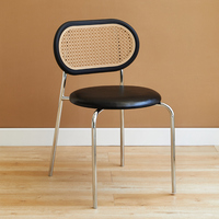 Chaises de salle à manger portables à structure métallique moderne avec assise en mousse PU pour la maison, le bureau, l'entrepôt, l'appartement