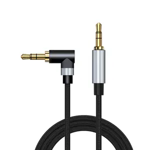 1.2M Right Angle Male to Male Auxiliary Jack Cable 3.5MM 90 Degree Right angle -3.5MM audio cable