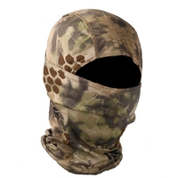 Masque de protection tactique vert, entraînement, chasse, cyclisme, CS, Camouflage, imprimé, Bandana, 1 trou, cagoule, Ski