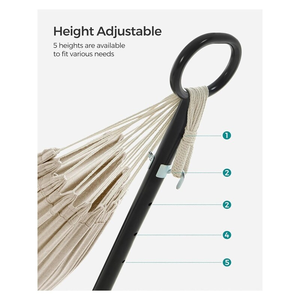 Double <strong>Hammock</strong> with Steel <strong>Frame</strong> Stand Portable <strong>Hammock</strong> <strong>for</strong> Outdoor Garden - Product Image 5