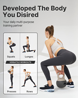 Kettlebell souple, écologique et durable, rempli de sable, silencieux, en PVC, avec poignée large, sûr, 10-35LB, pour la musculation à domicile