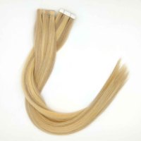 Vente en gros cheveux russes invisibles Remy cheveux humains vierges doublement étirés extensions de cheveux russes avec ruban adhésif humain