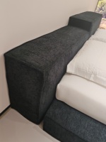 BD-008 #   Ensemble de lit double de taille standard, style moderne européen, luxueux, en tissu durable, rembourré et réglable, pour chambre à coucher douillette