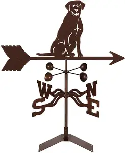 Zhongpin Hot Selling New Design Dog Good Quality Iron Hand Made Gold Supplier Metal Weather Vane Small