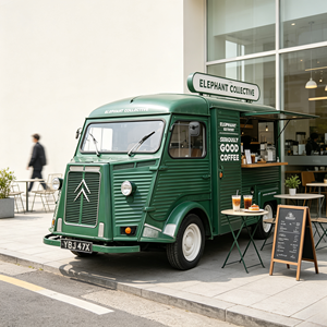 Camion <span class=keywords><strong>à</strong></span> café motorisé entièrement équipé avec équipement <span class=keywords><strong>à</strong></span> café italien, construction en fibre de verre pour les cafés expresso, les événements et la restauration - Product Image 1