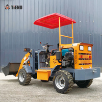 Mini chargeuse sur pneus diesel 4x4 d'usine chinoise Tienu Ce Mini chargeuse frontale électrique pour travaux agricoles, construction, jardin