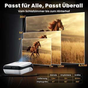 HOPVISON Beamer 4K Unterstutzt, 9500 Lumen <strong>Heimkino</strong> Beamer mit 5.1 Bluetooth, Native 1080P - Product Image 4