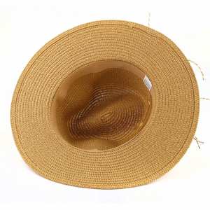 หมวกสานสำหรับผู้หญิง รุ่น J349 ประดับเปลือกหอยธรรมชาติ เหมาะสำหรับฤดูร้อน กิจกรรมกลางแจ้ง วันหยุดพักผ่อน หมวกสำหรับพ่อแม่ลูก หมวกปานามา หมวกกันแดดชายหาด - Product Image 6