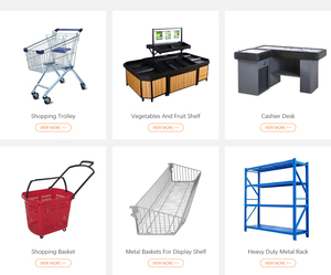 Scaffale Gondola in Ferro Robusto e Stabile per Supermercati, <span class=keywords><strong>con</strong></span> Struttura Solida per Negozi e Alimentari - Product Image 6