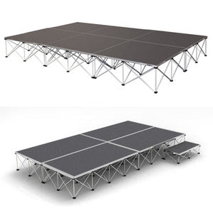 सस्ती कीमत सफेद काले 4x6फीट सुपर आसान शादी प्रॉक्स फोल्डिंग स्टेज प्लेटफॉर्म किराए पर - Product Image 1