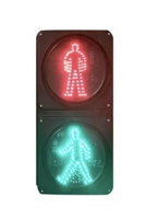 Écran LED de signalisation routière à compte à rebours de 200 mm pour piétons, deux combinaisons, alimentation solaire et secteur, en matériau PC