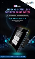 Interruptor Inteligente L8-HS Smart Life 10A de Vidrio, 3 Canales, LCD, WIFI Mesh, 5 en 1, Control Táctil, UE