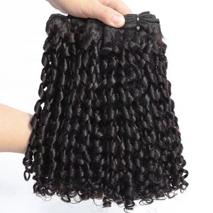 100% <span class=keywords><strong>Vietnam</strong></span> Super doble dibujado encaje Frontal marrón Pixie extensiones de cabello rizado encaje suizo onda profunda rizado cierre recto peluca - Product Image 1