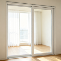 Porte coulissante thermique multi-chambres sans plomb en PVC pour villa familiale, balcon, double vitrage, verre trempé anti-UV