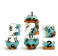 Jeu de dés polyédriques DND, 7 pièces, dés en silicone à bords pointus, taille 16 mm, mélange de 3 couleurs, pour jeux de société Dungeons & Dragons