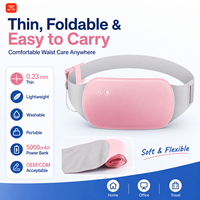 Meilleur Prix Jinke Ceinture Chauffante Portable Ajustable pour Soulagement des Douleurs Menstruelles et Dysménorrhées, Massage des Points d'Acupression